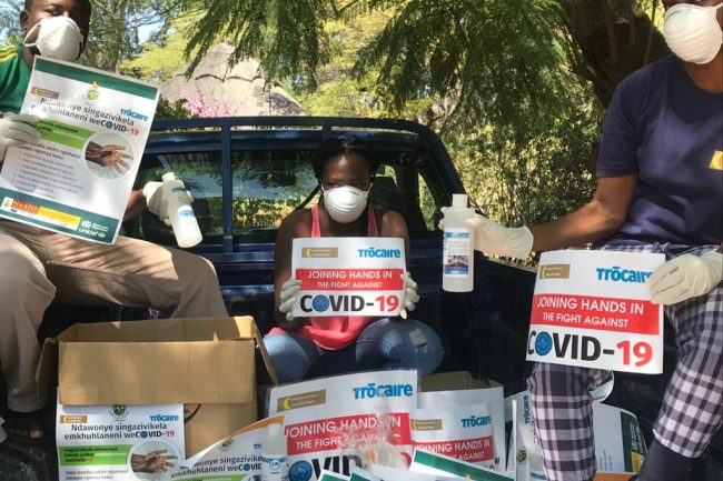 Masakhaneni Staff ready to go the communities to distribute Covid 19 materials